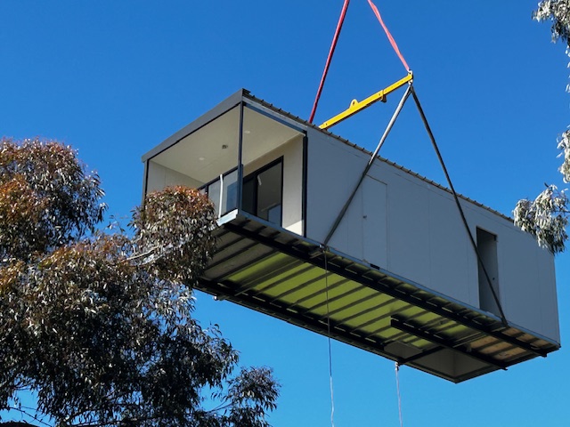 A+ Portables crane install